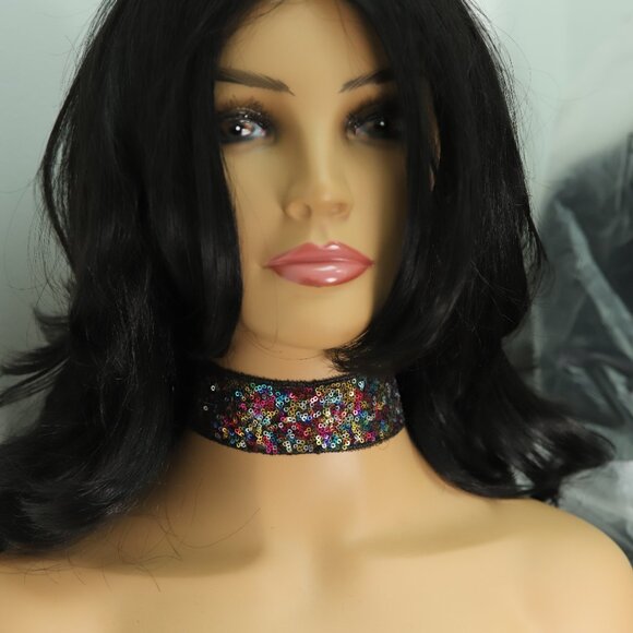 Fancy Brilliant Multi Color Choker  Adjustable chokers  (#61) - Picture 13 of 15